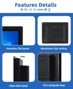 مانیتور صنعتی لمسی 15.6 اینچ 1000 نیت - Image 4